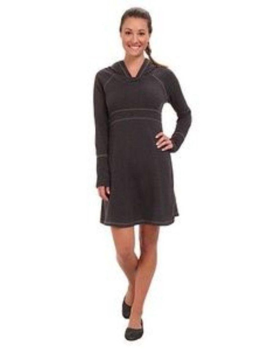 PrAna Nanette Hooded Sweatshirt Dress Size Small
